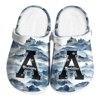 appalachian state mountaineers mountain peaks clogs best selling