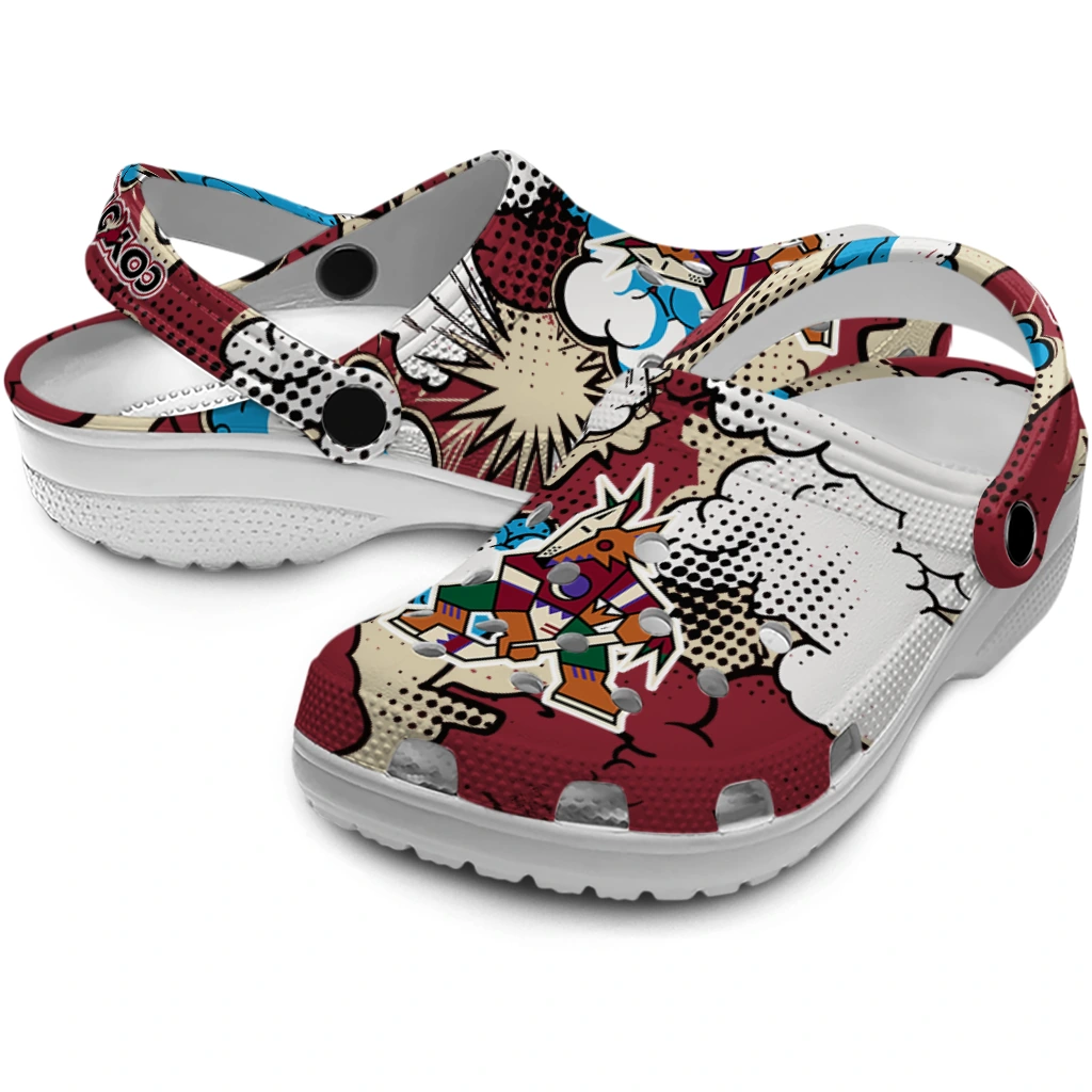 arizona coyotes cloud splash clogs high quality arizona coyotes cloud splash clogs high quality