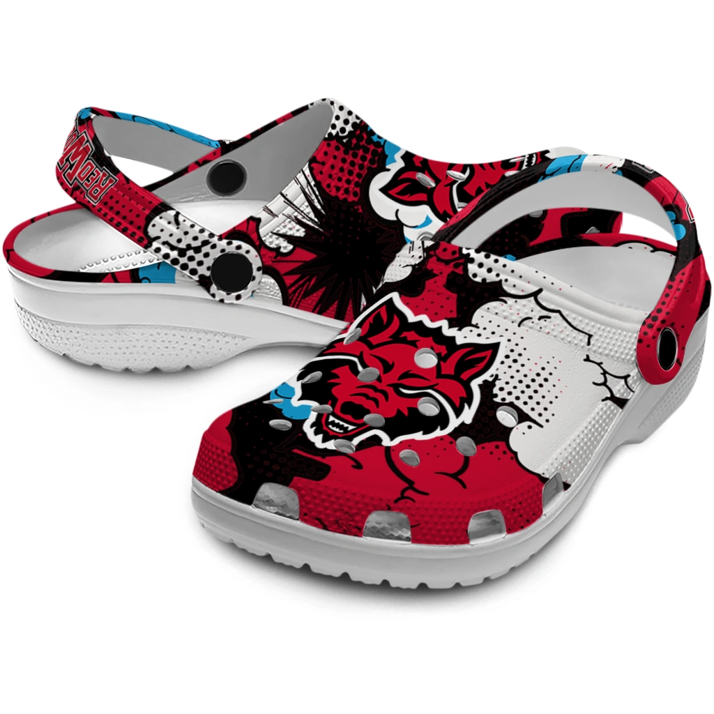 arkansas state red wolves cloud splash clogs high quality arkansas state red wolves cloud splash clogs high quality