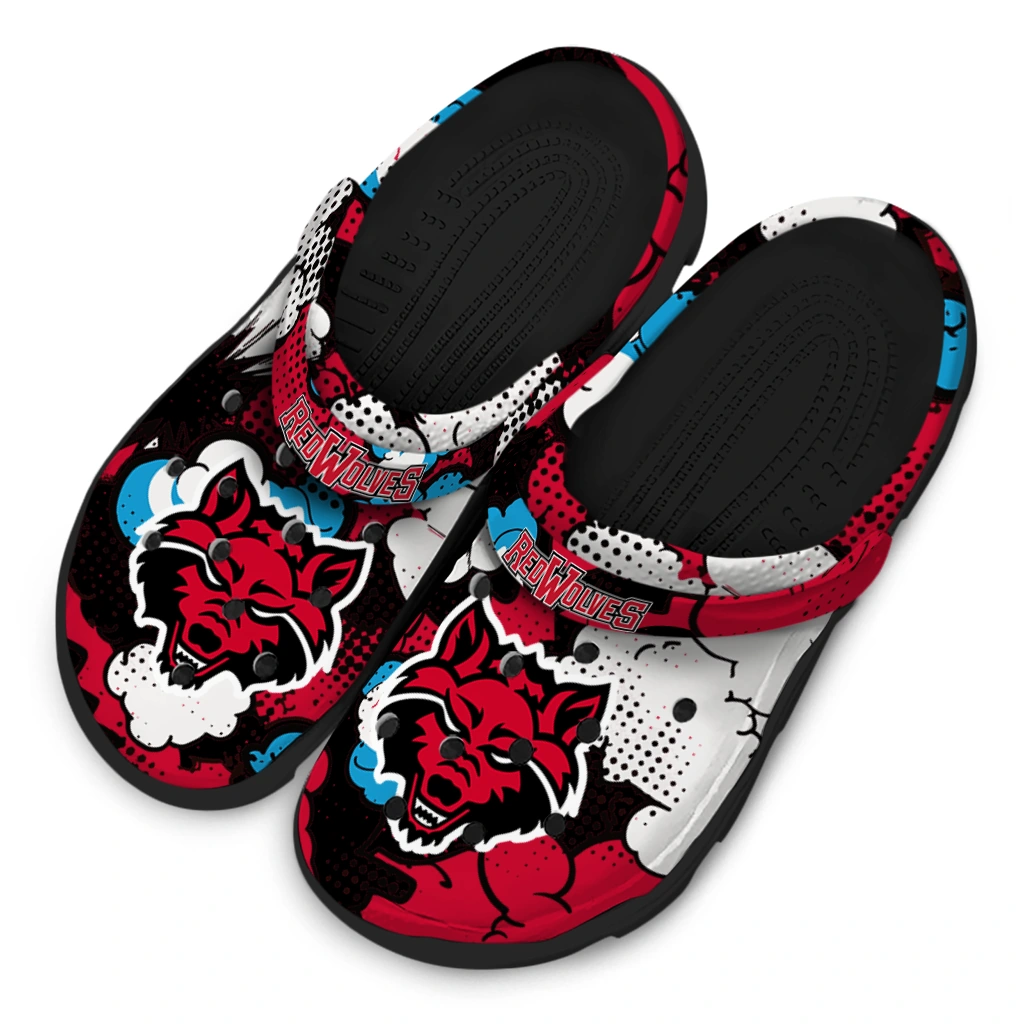 arkansas state red wolves cloud splash clogs latest model arkansas state red wolves cloud splash clogs latest model