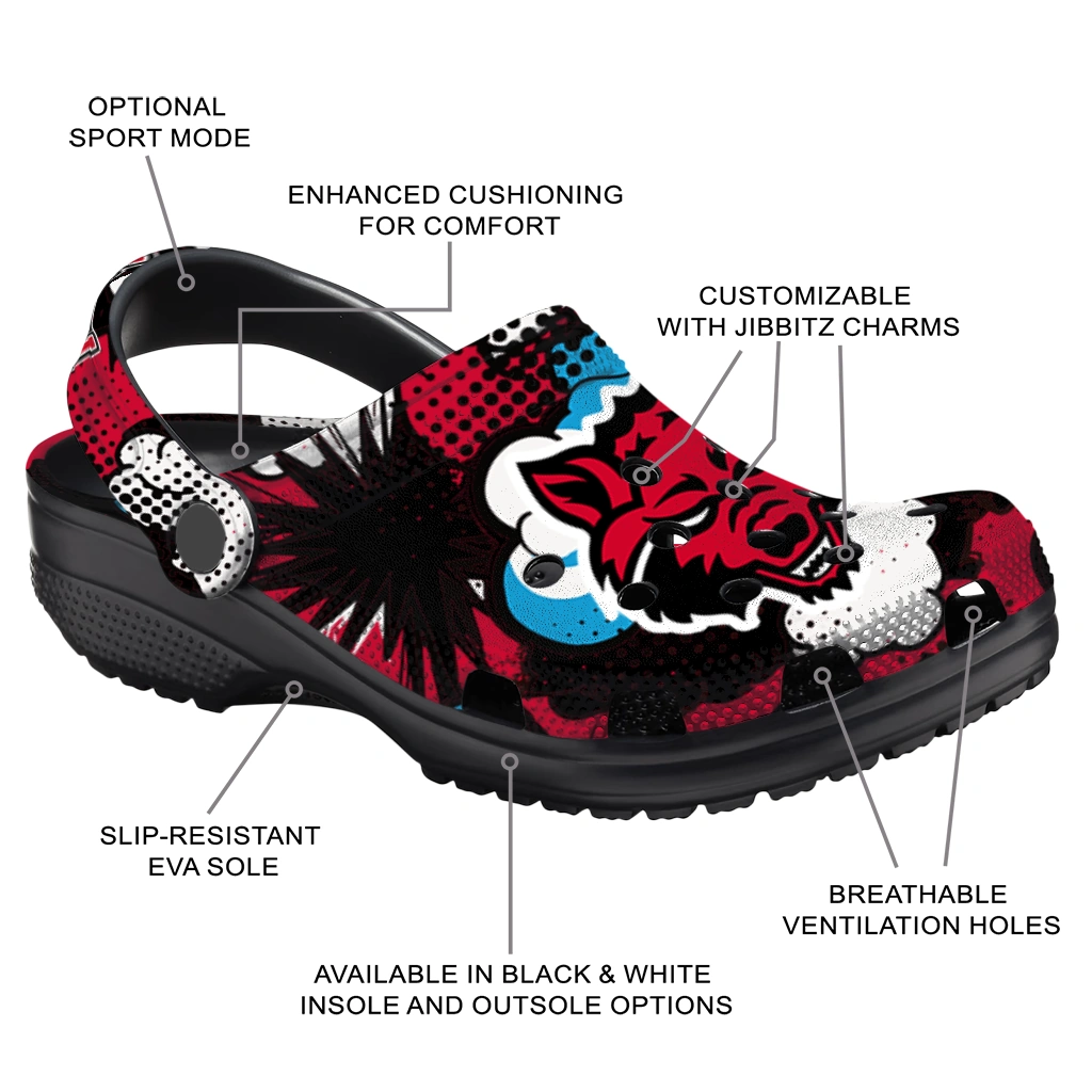arkansas state red wolves cloud splash clogs new arrival arkansas state red wolves cloud splash clogs new arrival