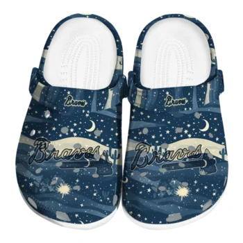 atlanta braves night cactus clogs best selling