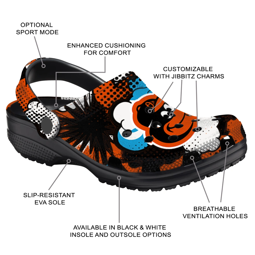 baltimore orioles cloud splash clogs new arrival baltimore orioles cloud splash clogs new arrival