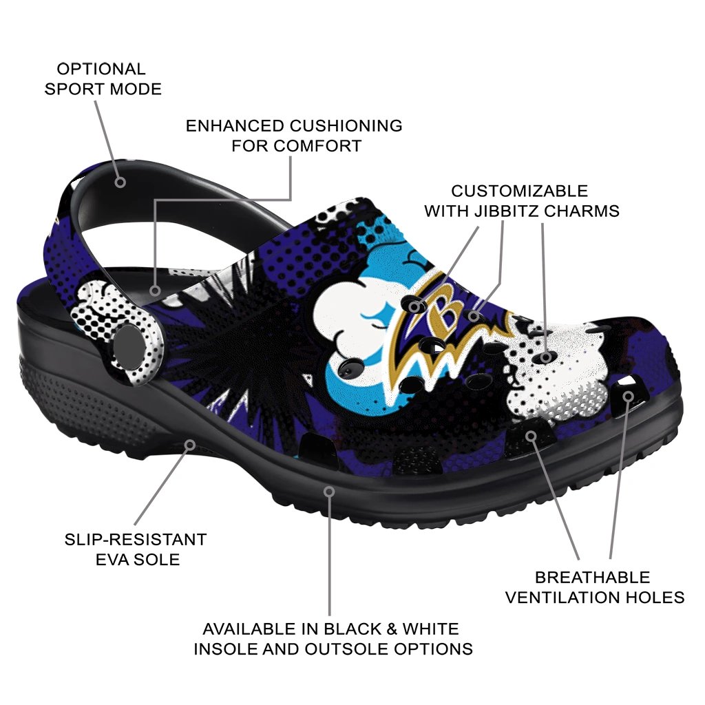 baltimore ravens cloud splash clogs new arrival baltimore ravens cloud splash clogs new arrival