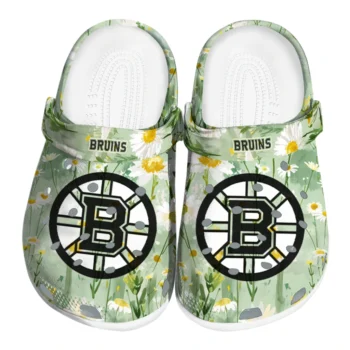 boston bruins daisy cluster clogs best selling
