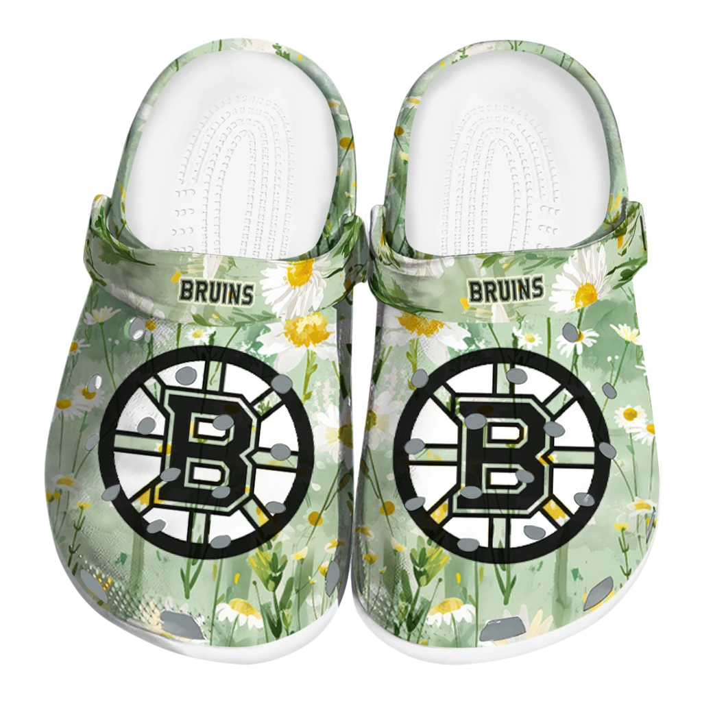 boston bruins daisy cluster clogs best selling boston bruins daisy cluster clogs best selling
