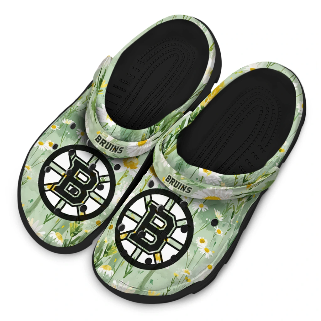boston bruins daisy cluster clogs latest model boston bruins daisy cluster clogs latest model