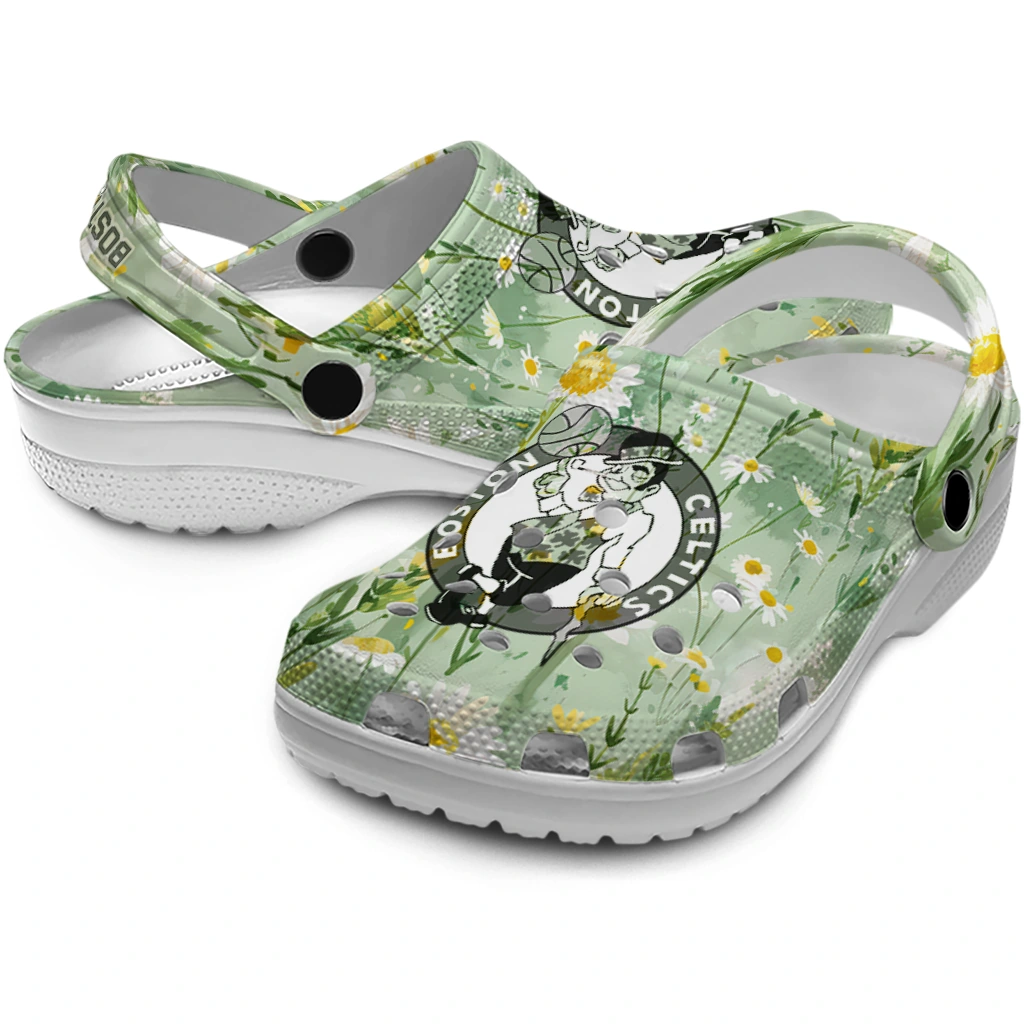 boston celtics daisy cluster clogs high quality boston celtics daisy cluster clogs high quality