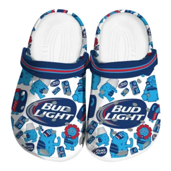 bud light blue creature blue white clogs best selling hey clogs