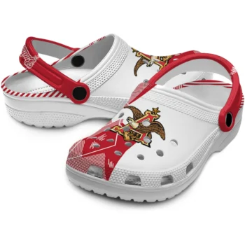 budweiser eagle mark red white clogs high quality hey clogs