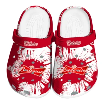 budweiser red brush red white clogs best selling hey clogs