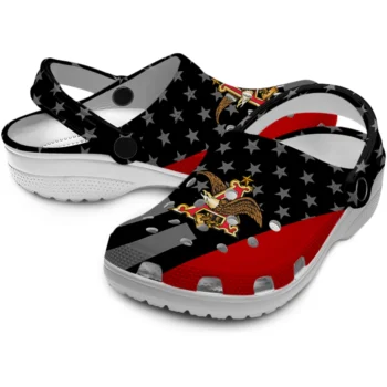 budweiser star honor black red clogs high quality hey clogs