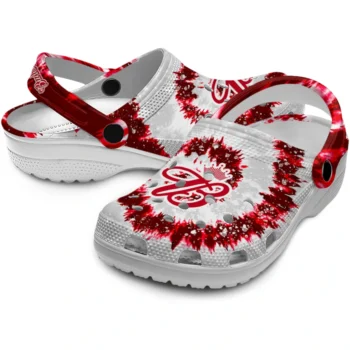 budweiser tye die motif red white clogs high quality hey clogs