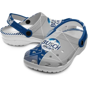 busch light busch pattern blue gray clogs high quality hey clogs