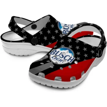 busch light crest center black red clogs high quality hey clogs