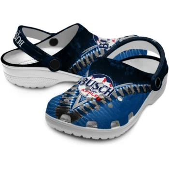 busch light peak badge blue black clogs high quality hey clogs