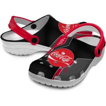coca cola geometric shapes red black clogs high quality hey clogs
