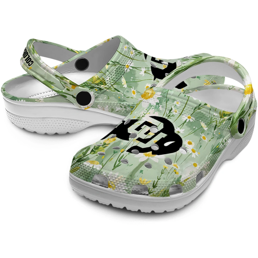 colorado buffaloes daisy cluster clogs high quality colorado buffaloes daisy cluster clogs high quality