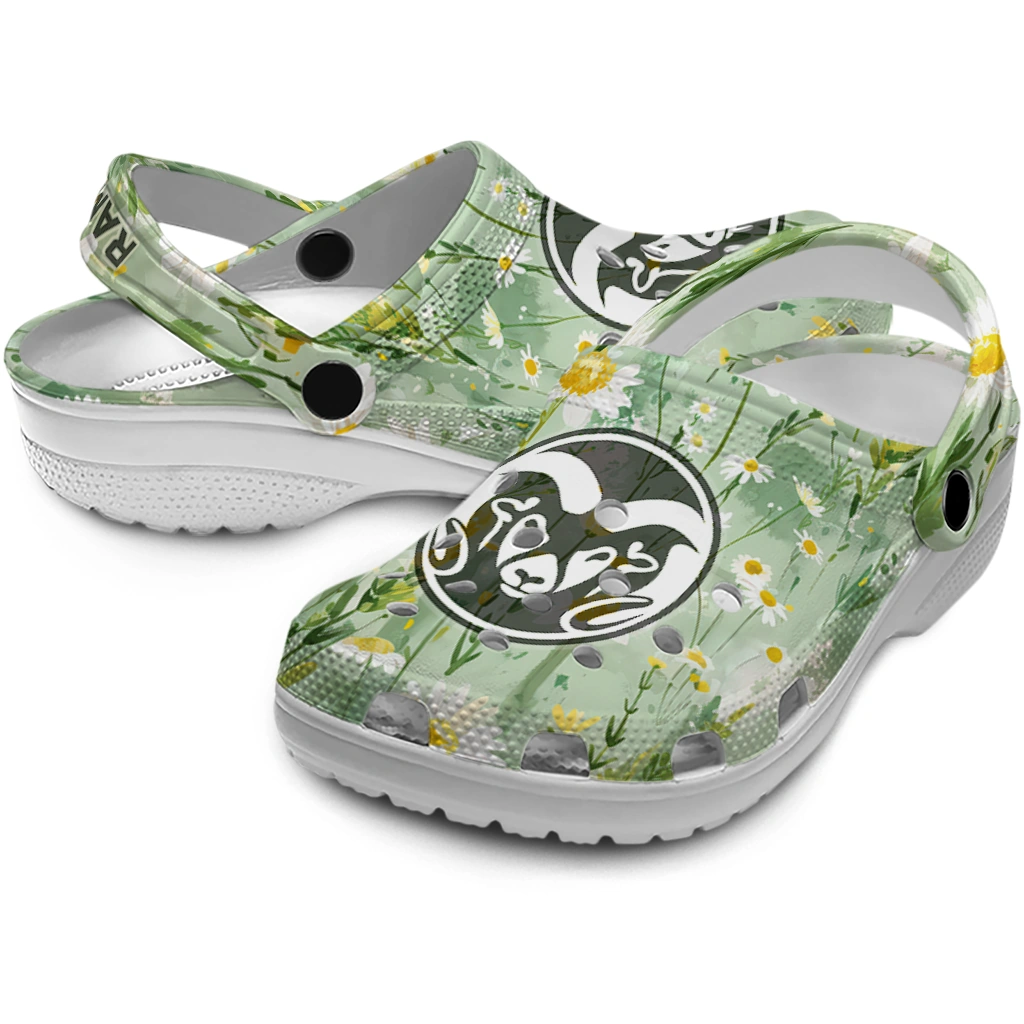colorado state rams daisy cluster clogs high quality colorado state rams daisy cluster clogs high quality