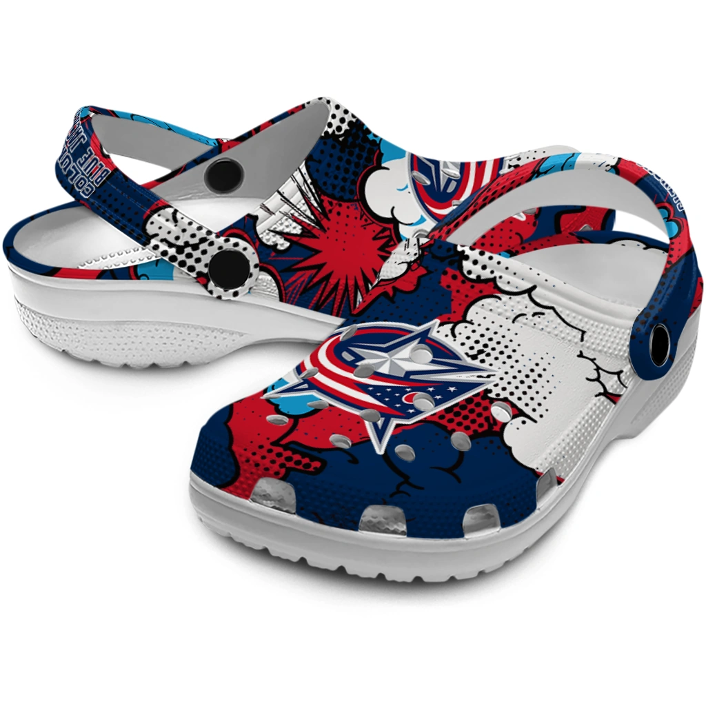 columbus blue jackets cloud splash clogs high quality columbus blue jackets cloud splash clogs high quality