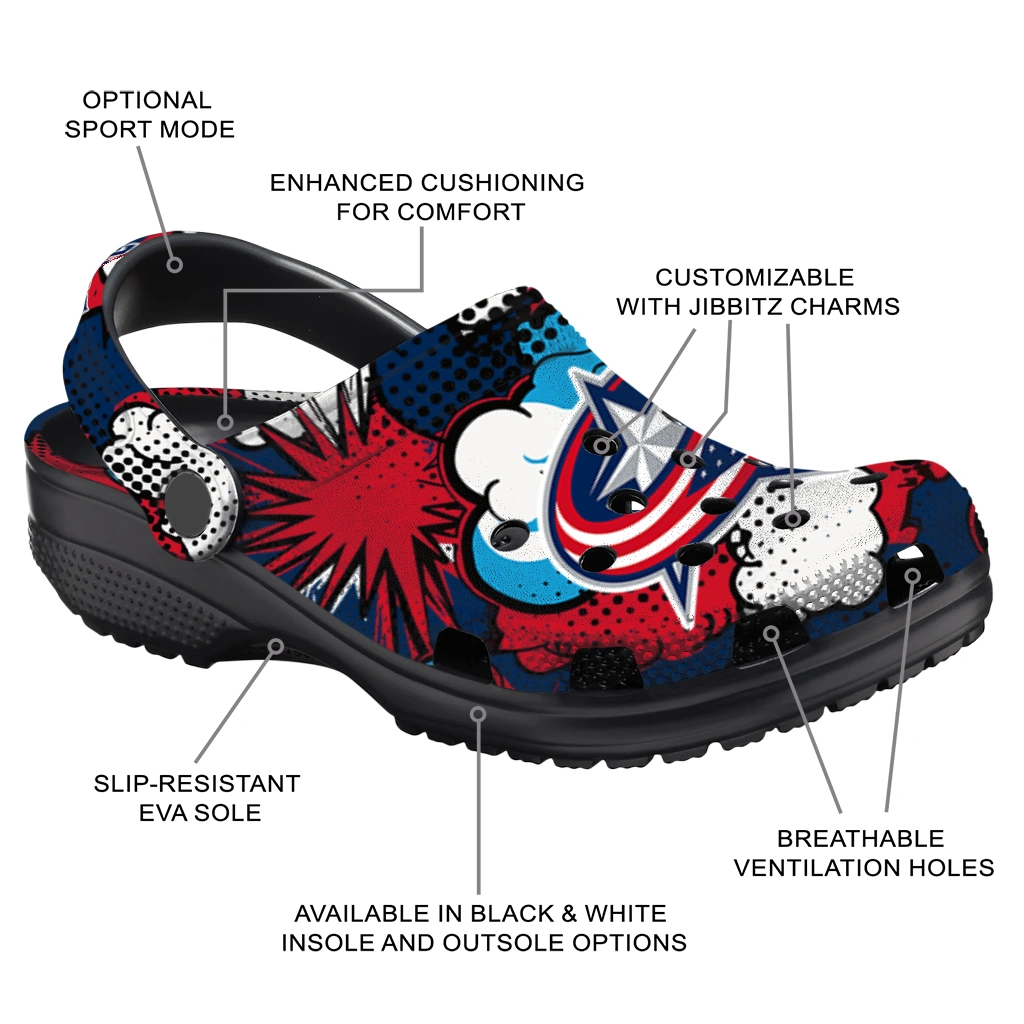 columbus blue jackets cloud splash clogs new arrival columbus blue jackets cloud splash clogs new arrival