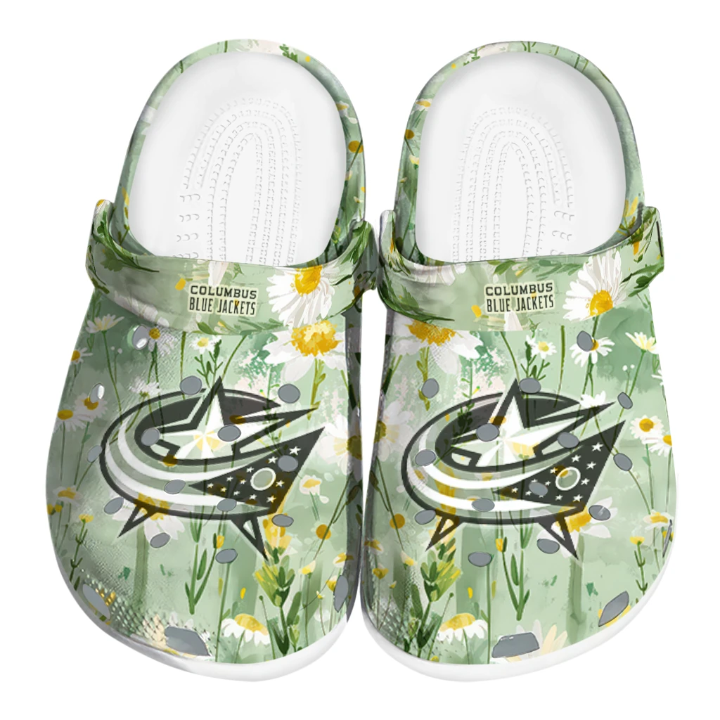 columbus blue jackets daisy cluster clogs best selling columbus blue jackets daisy cluster clogs best selling