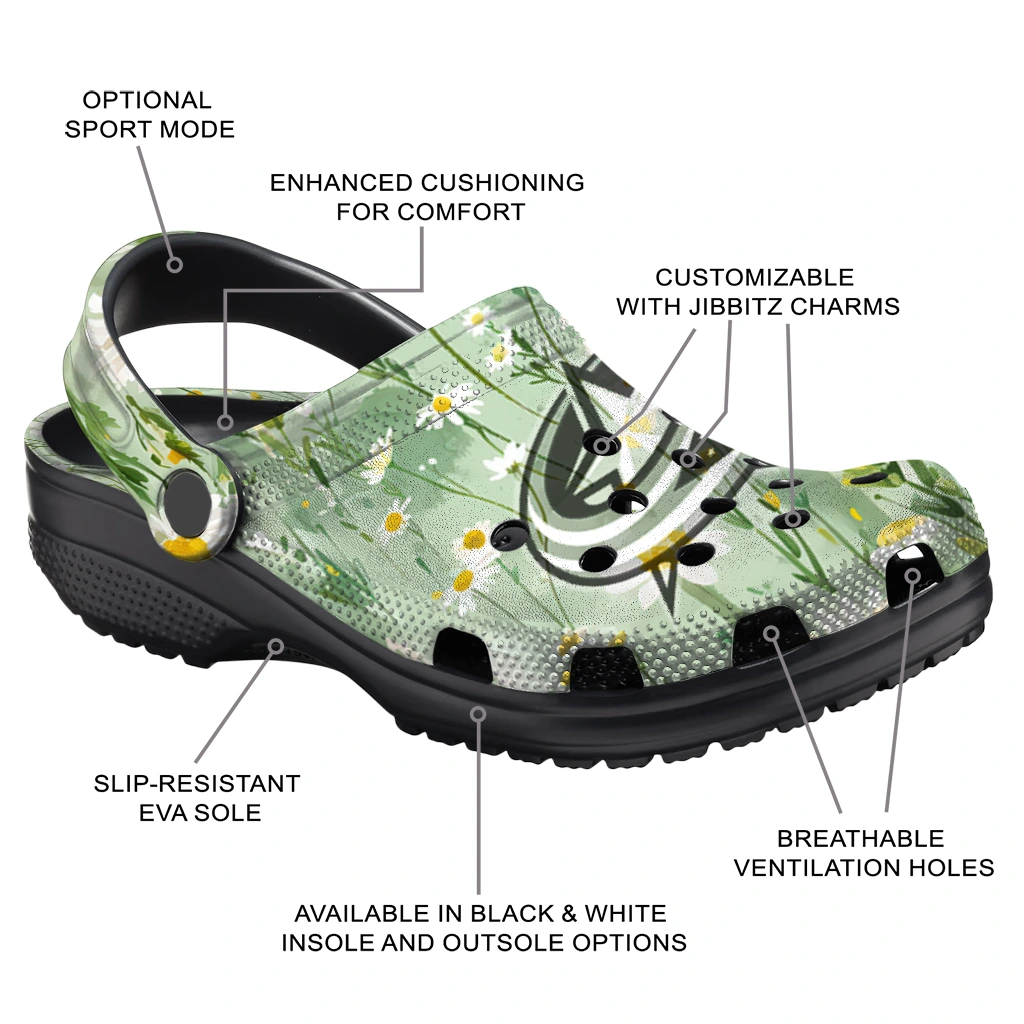 columbus blue jackets daisy cluster clogs new arrival columbus blue jackets daisy cluster clogs new arrival