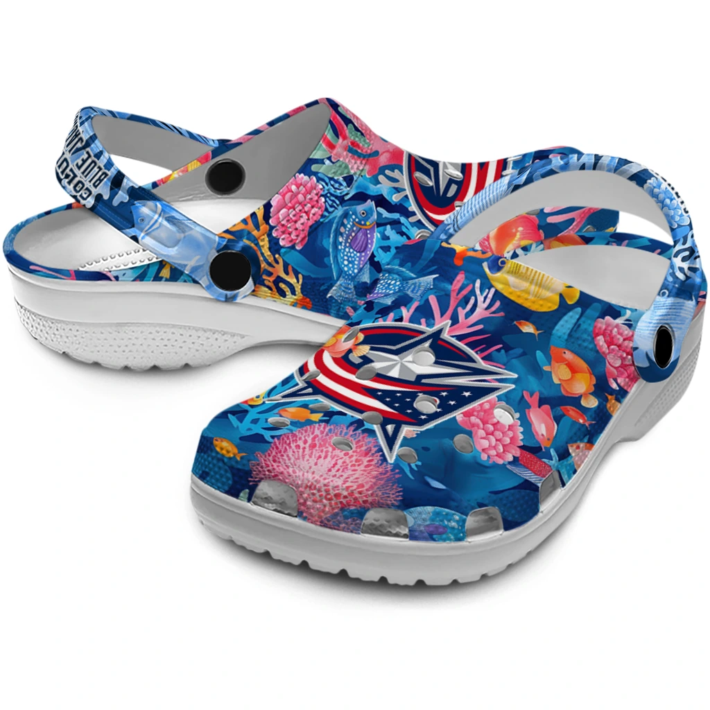 columbus blue jackets ocean wonders clogs high quality columbus blue jackets ocean wonders clogs high quality