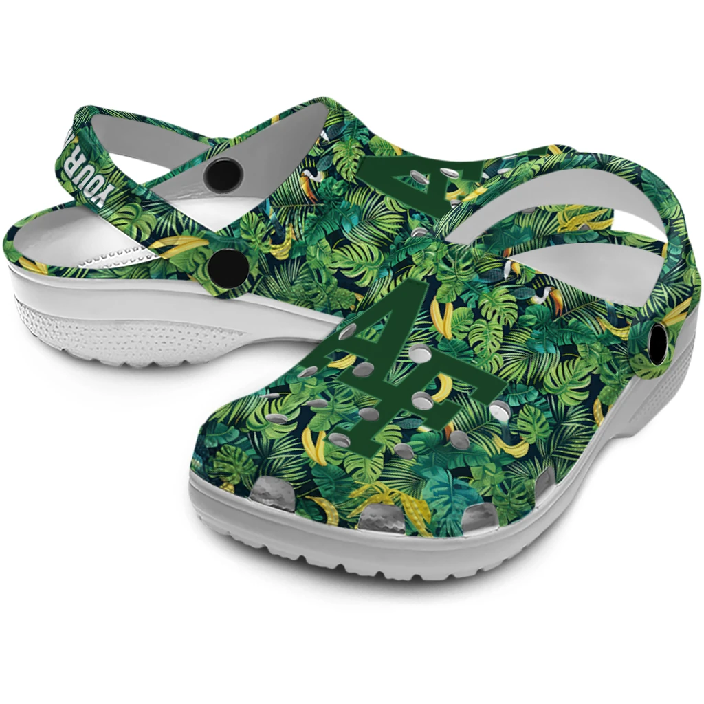 custom air force falcons tropical leaves clogs high quality custom air force falcons tropical leaves clogs high quality