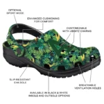 custom air force falcons tropical leaves clogs best selling