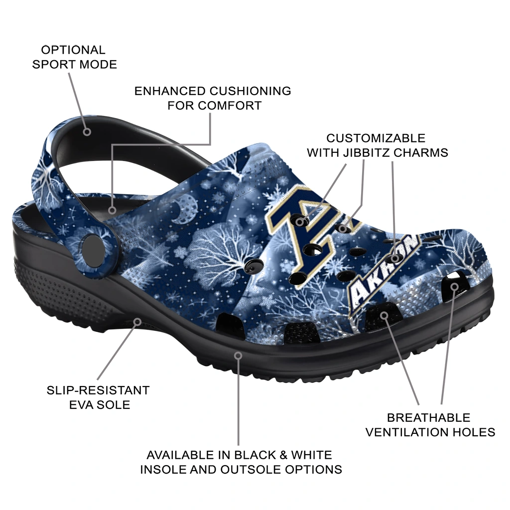 custom akron zips snowy hills clogs new arrival custom akron zips snowy hills clogs new arrival
