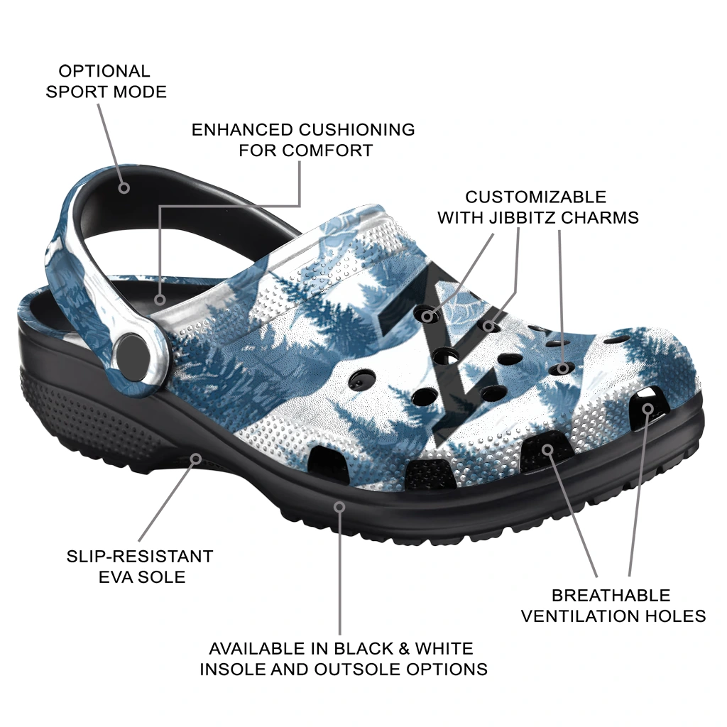custom akron zips snowy mountains clogs new arrival custom akron zips snowy mountains clogs new arrival