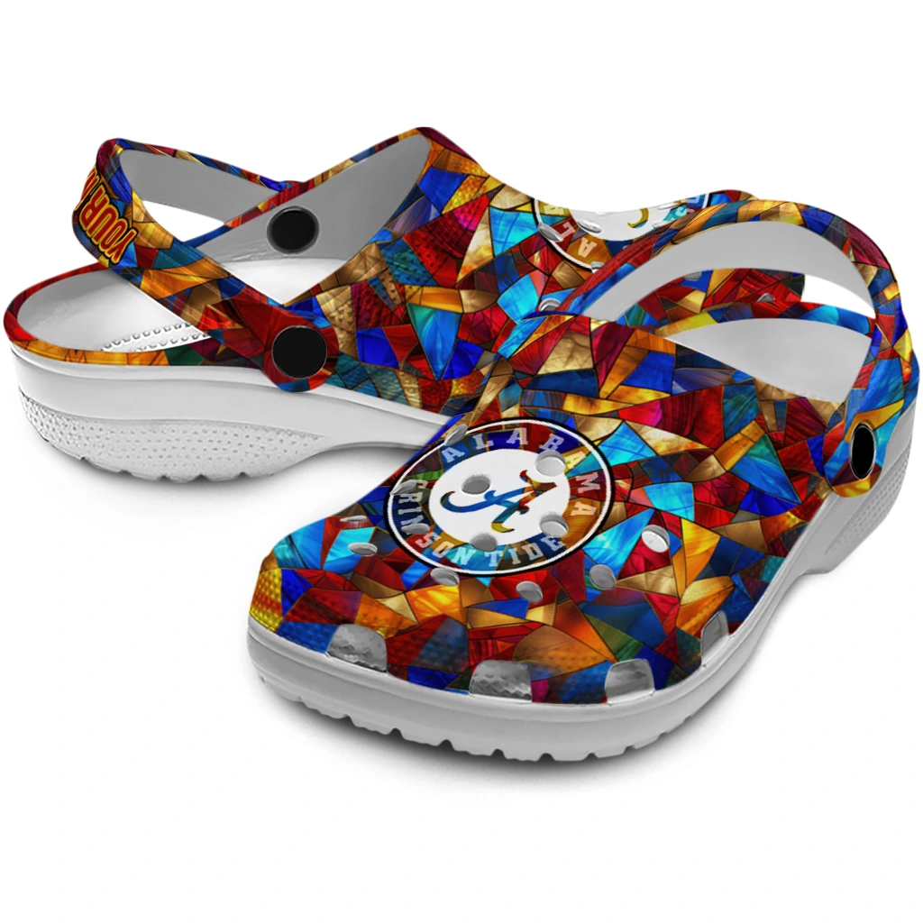 custom alabama crimson tide prism pieces clogs high quality custom alabama crimson tide prism pieces clogs high quality