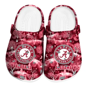 custom alabama crimson tide snowy hills clogs best selling