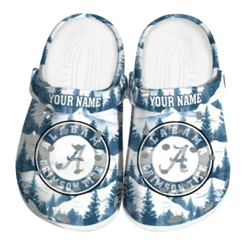 custom alabama crimson tide snowy mountains clogs best selling