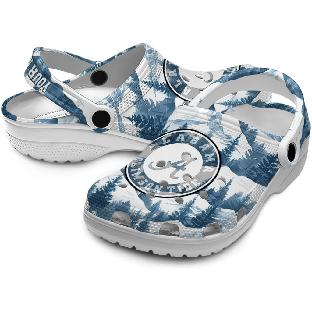 custom alabama crimson tide snowy mountains clogs high quality custom alabama crimson tide snowy mountains clogs high quality