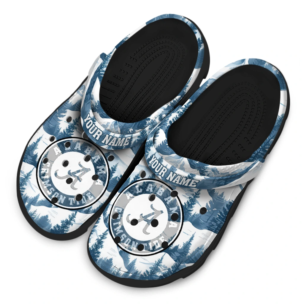 custom alabama crimson tide snowy mountains clogs latest model custom alabama crimson tide snowy mountains clogs latest model