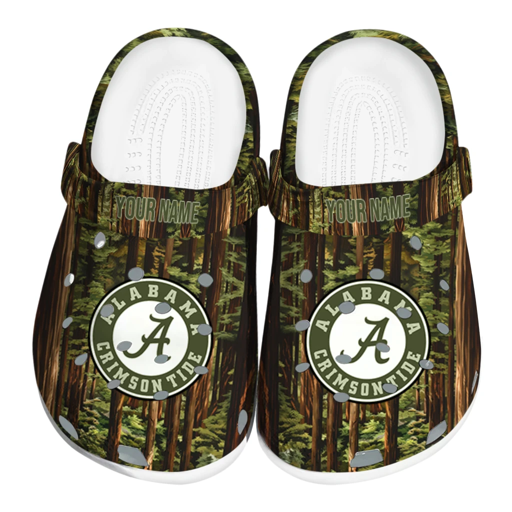 custom alabama crimson tide woods forest designs clogs best selling custom alabama crimson tide woods forest designs clogs best selling