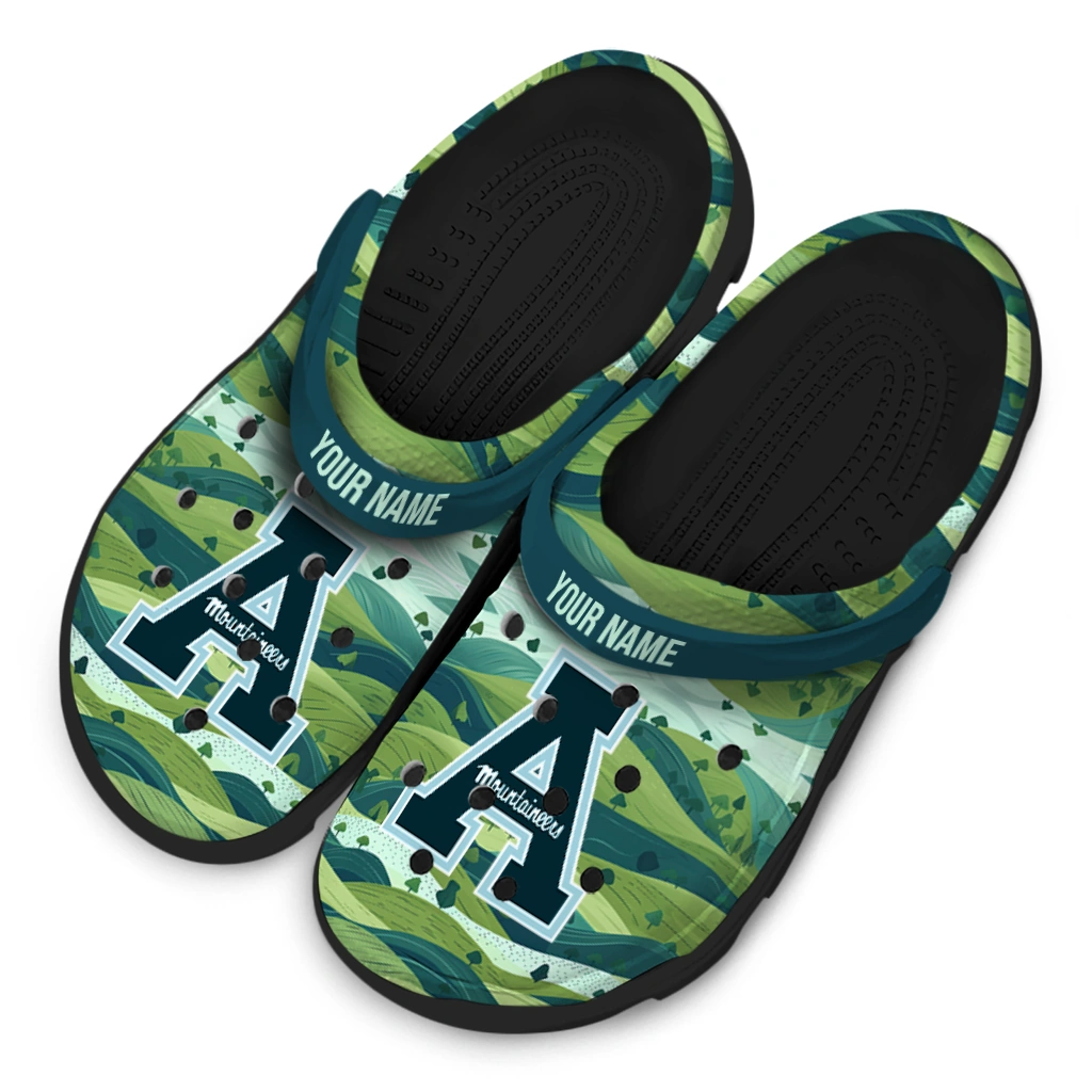 custom appalachian state mountaineers hills illustration clogs latest model custom appalachian state mountaineers hills illustration clogs latest model