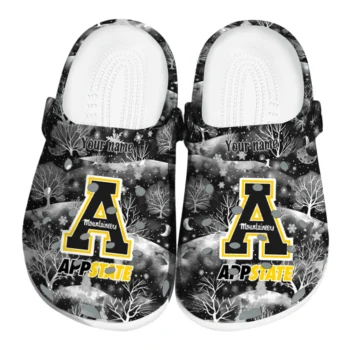 custom appalachian state mountaineers snowy hills clogs best selling