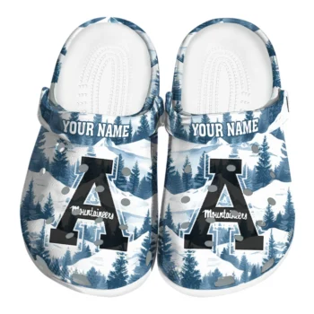 custom appalachian state mountaineers snowy mountains clogs best selling