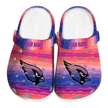 custom arizona cardinals wavy stripes clogs best selling
