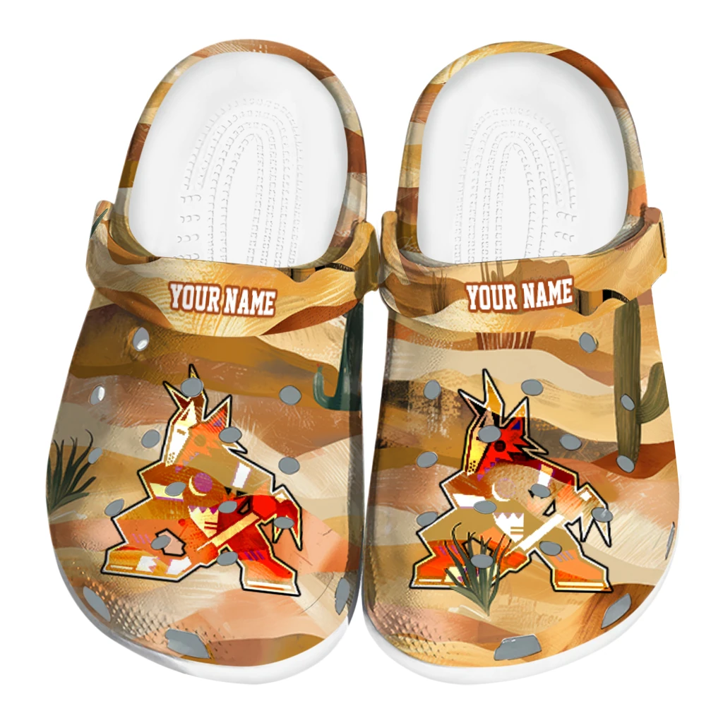 custom arizona coyotes desert layers clogs best selling custom arizona coyotes desert layers clogs best selling