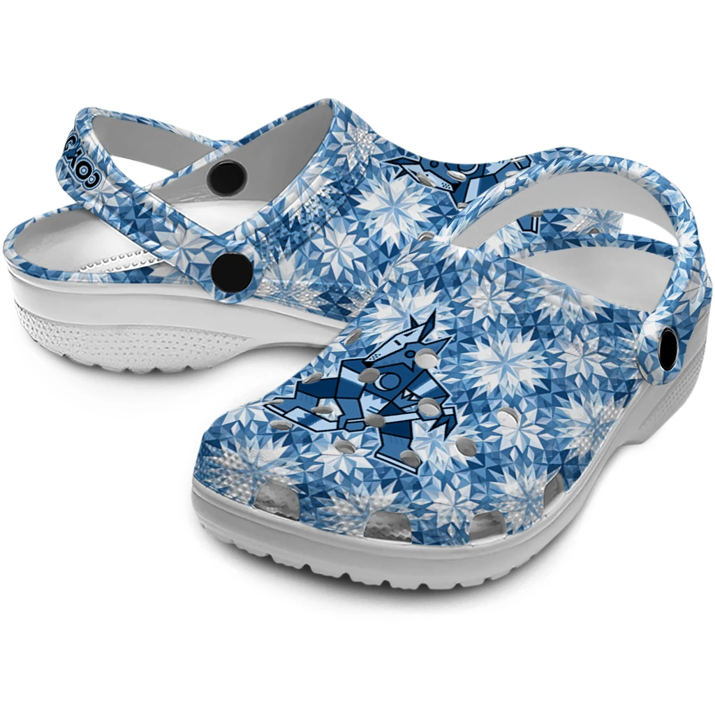custom arizona coyotes snowflake mosaic clogs high quality custom arizona coyotes snowflake mosaic clogs high quality