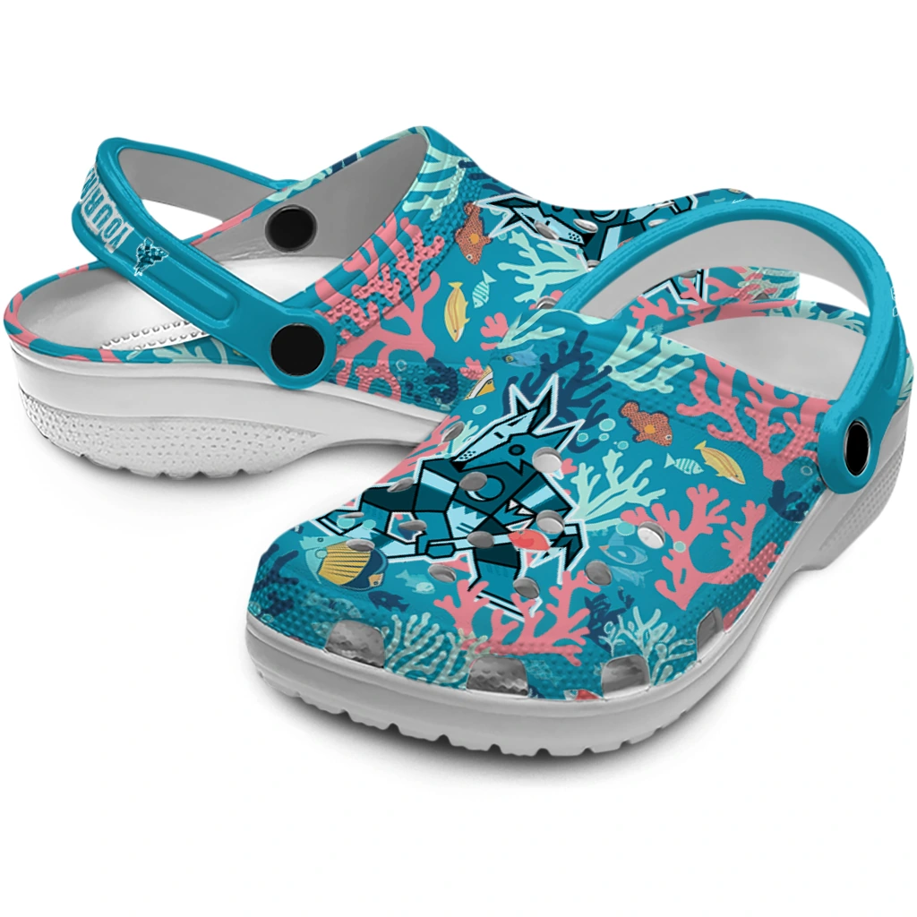 custom arizona coyotes tropical fish ocean clogs high quality custom arizona coyotes tropical fish ocean clogs high quality