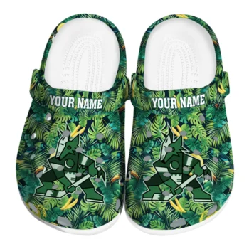 custom arizona coyotes tropical leaves clogs best selling