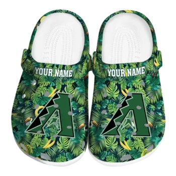 custom arizona diamondbacks tropical leaves clogs best selling