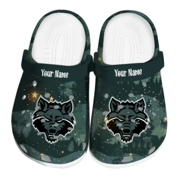 custom arkansas state red wolves deer nightscape clogs best selling