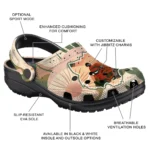 custom arkansas state red wolves desert cactus pattern clogs best selling