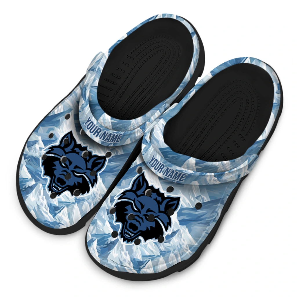 custom arkansas state red wolves mountain artwork clogs latest model custom arkansas state red wolves mountain artwork clogs latest model